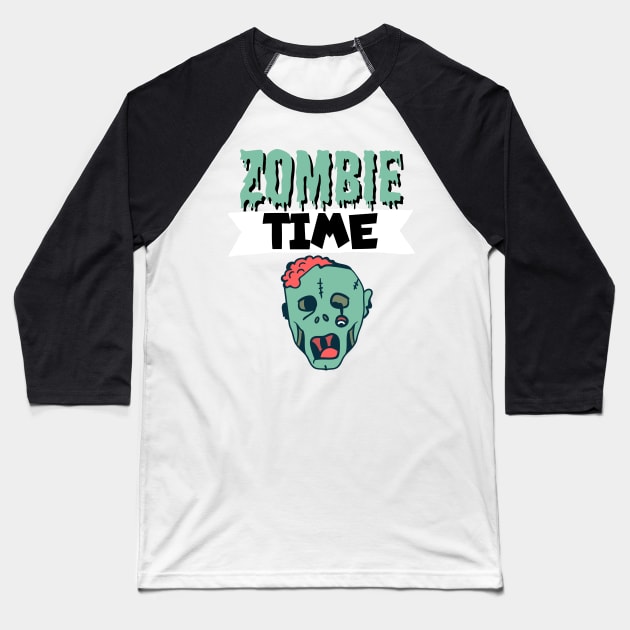 Zombie time Baseball T-Shirt by maxcode